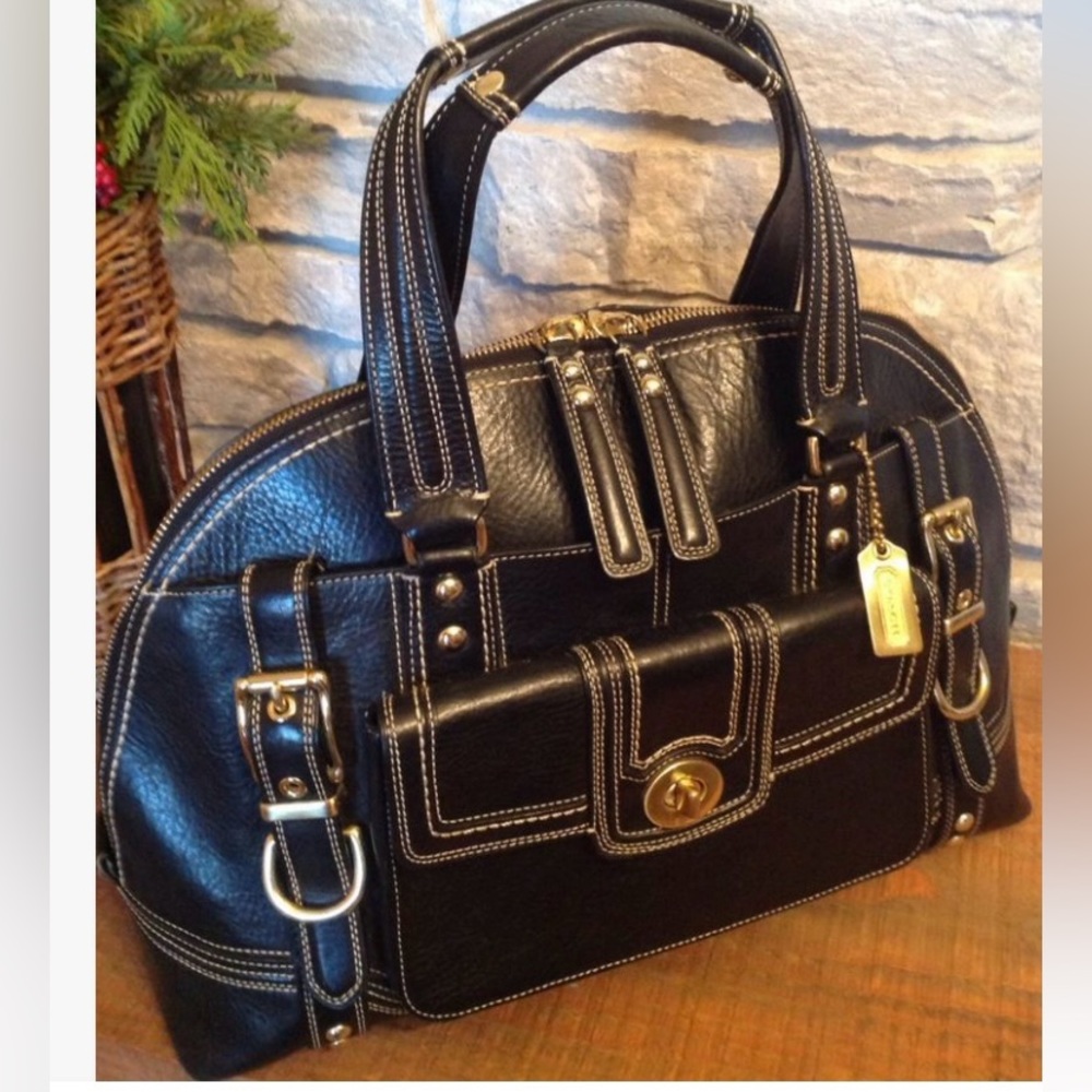 Coach Hampton XL Vintage Miranda Domed Turnlock Satchel Excellent condition!